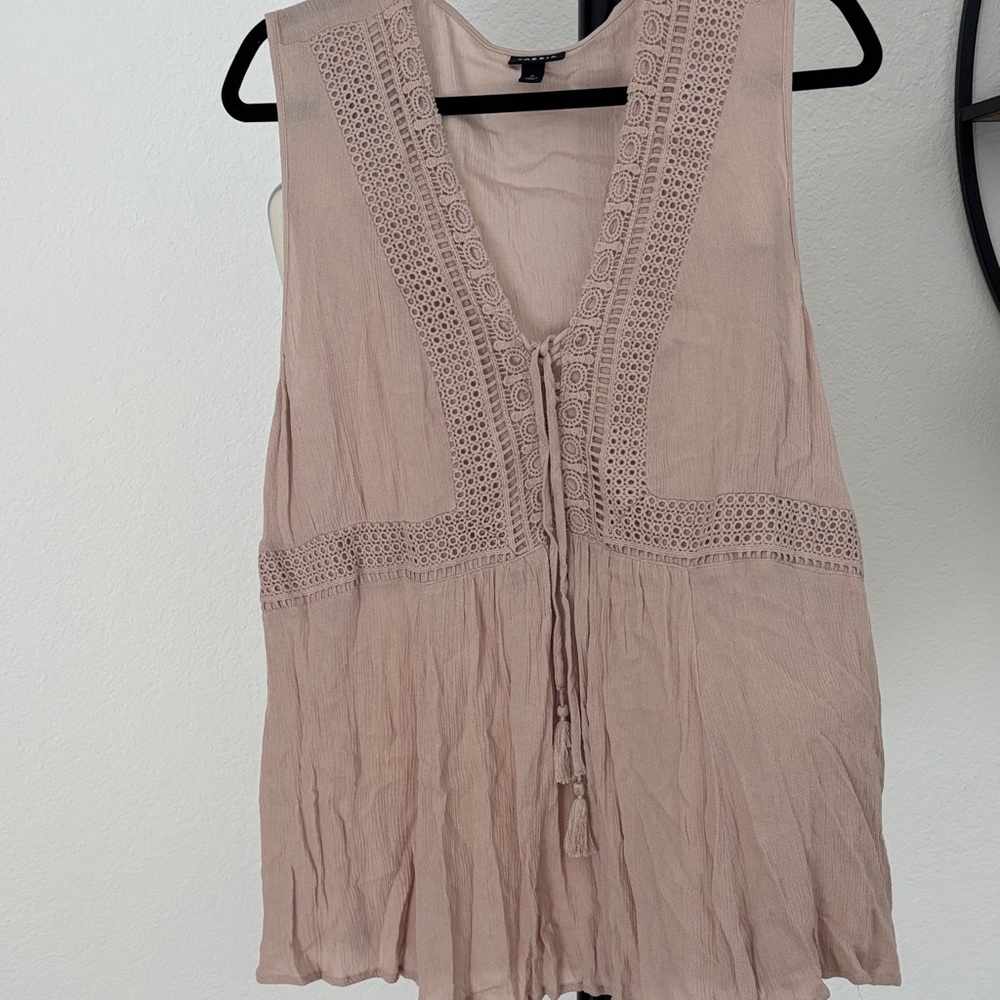 Torrid Blush Pink Top with Black Accent